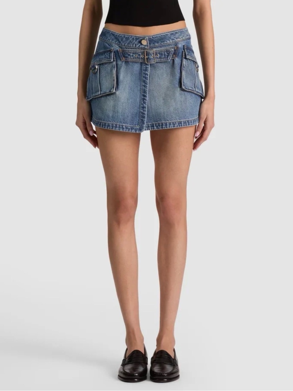 Alice + Olívia BRANDY CARGO DENIM SKIRT